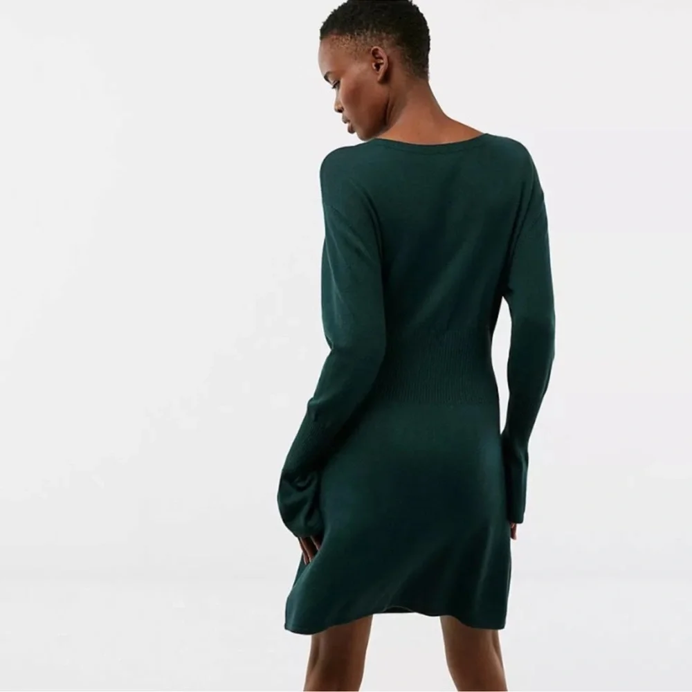 Express Corset Green Sweater Dress - Picture 3 of 5